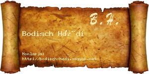 Bodisch Hédi névjegykártya